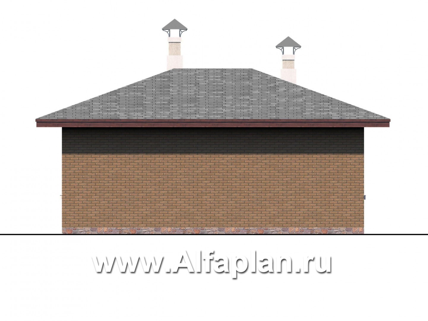 Проекты домов Альфаплан - Баня с небольшим бассейном и террасой - изображение фасада №4