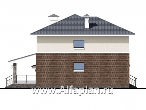 Проекты домов Альфаплан - «Вламинк» - очень удобный современный дом с гаражом - превью фасада №3