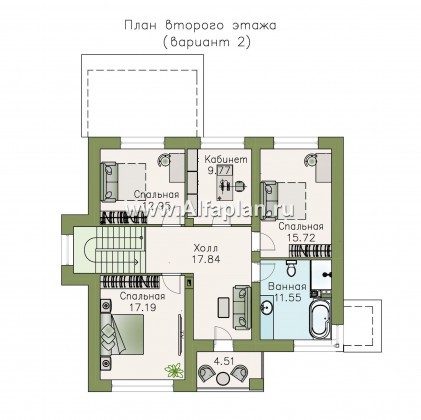 Проекты домов Альфаплан - «Страйк» - современный дом с открытой планировкой - превью плана проекта №3