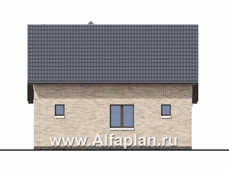 Проекты домов Альфаплан - Баня с бильярдной в мансарде - превью фасада №4