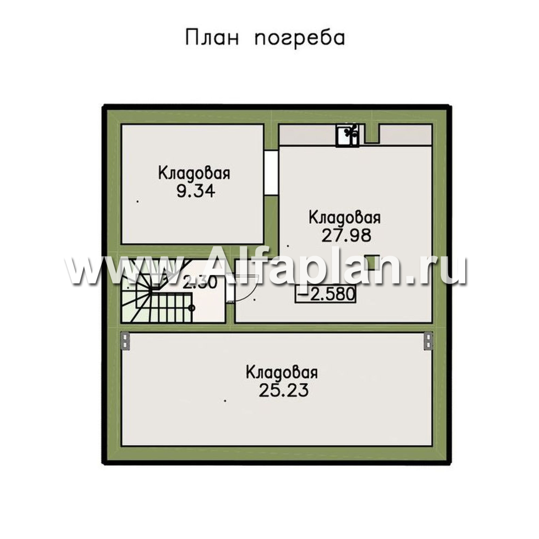 Проекты домов Альфаплан - «Модуль» — современный дом с диагональным планом - изображение плана проекта №2