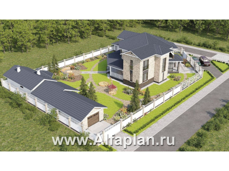 «Баттерфляй» - проект двухэтажного дома, гостиная со вторым светом, мастер спальня, с большим гаражом 219Р - превью дополнительного изображения №8