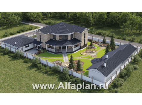 «Баттерфляй» - проект двухэтажного дома, гостиная со вторым светом, мастер спальня, с большим гаражом 219Р - превью дополнительного изображения №9