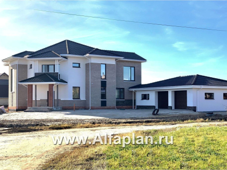 «Баттерфляй» - проект двухэтажного дома, гостиная со вторым светом, мастер спальня, с большим гаражом 219Р - превью дополнительного изображения №10