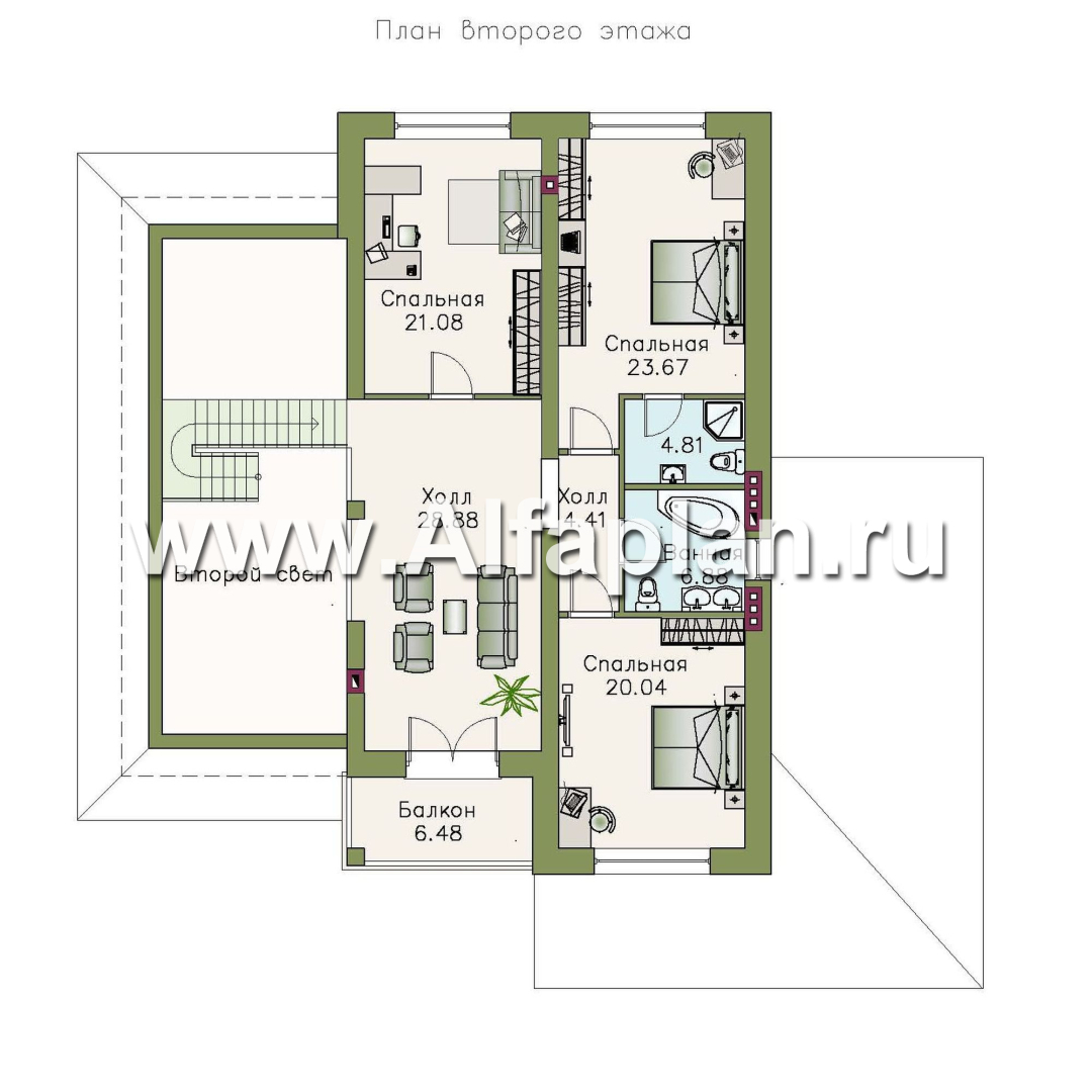 Проекты домов Альфаплан - «Тургенев» - русская усадьба, в классическом стиле - изображение плана проекта №2