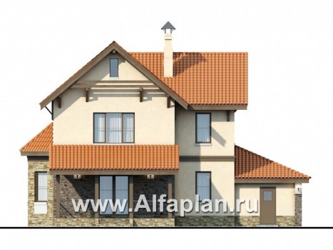 Проекты домов Альфаплан - «Pro vita» - компактный дом с удобной планировкой - превью фасада №4