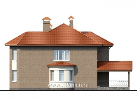 Проекты домов Альфаплан - «Митридат» -  коттедж в средиземноморском стиле - превью фасада №2