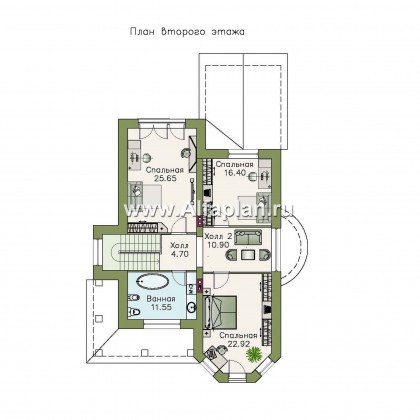 Проекты домов Альфаплан - «Митридат» -  коттедж в средиземноморском стиле - превью плана проекта №2
