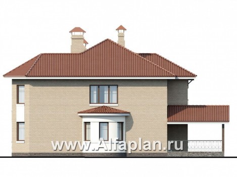 Проекты домов Альфаплан - «Митридат»- коттедж в средиземноморском стиле - превью фасада №2