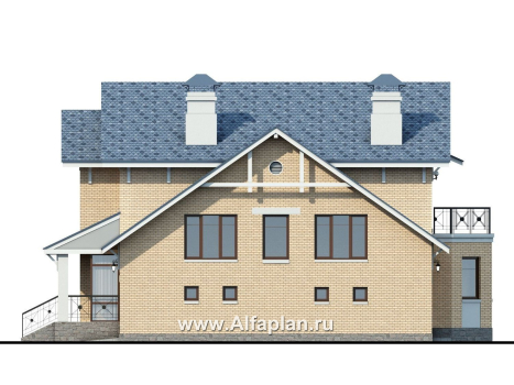 Проекты домов Альфаплан - «Дженни Врен» - удобный коттедж 154A - превью фасада №2
