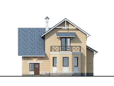 Проекты домов Альфаплан - «Дженни Врен» - удобный коттедж 154A - превью фасада №4