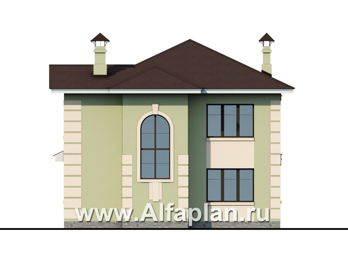 Проекты домов Альфаплан - «Знаменка» — компактный коттедж с удобной планировкой - изображение фасада №4
