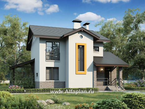 Проекты домов Альфаплан - «Скандинавия» - современный дом с удобным планом - превью основного изображения