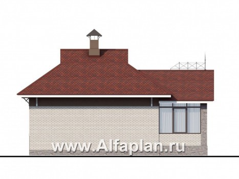Проекты домов Альфаплан - «Карат» - проект кирпичного дома - превью фасада №4