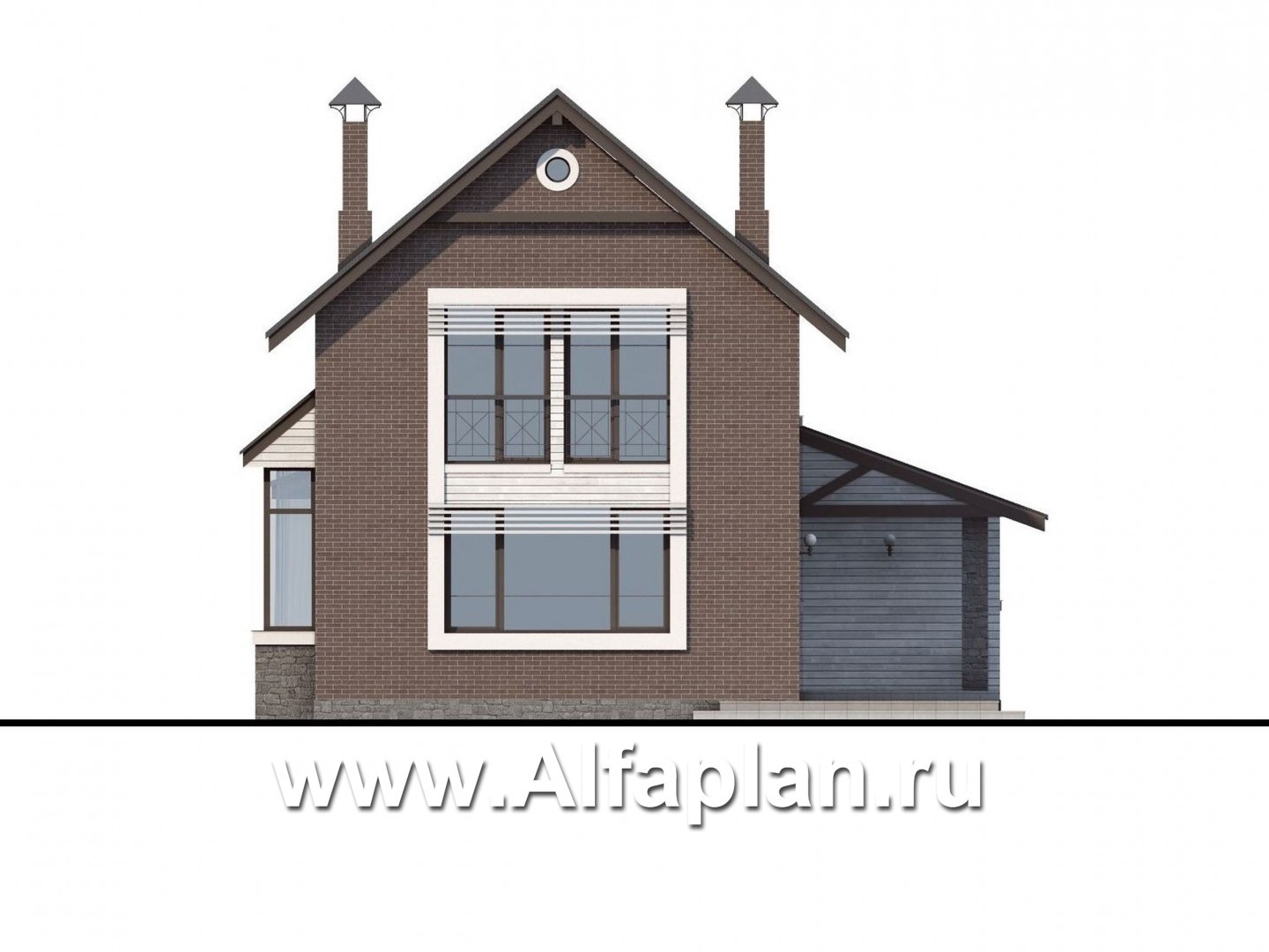 Проекты домов Альфаплан - «Эль-Ниньо» - современный дом с террасами - изображение фасада №4