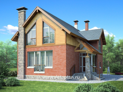 «Вишневый сад» - проект небольшого дома с мансардой (дача) - превью дополнительного изображения №2