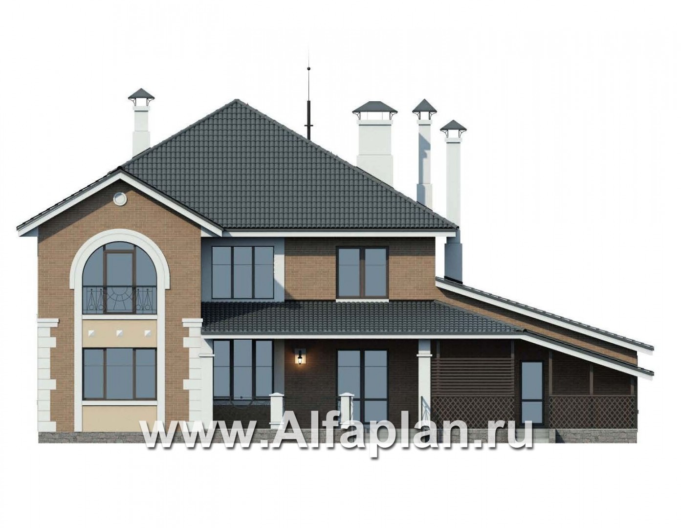 Проекты домов Альфаплан - 137B-S+288B-S - изображение фасада №4