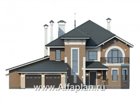 Проекты домов Альфаплан - 137B-S+288B-S - превью фасада №1