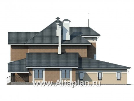 Проекты домов Альфаплан - 137B-S+288B-S - превью фасада №3