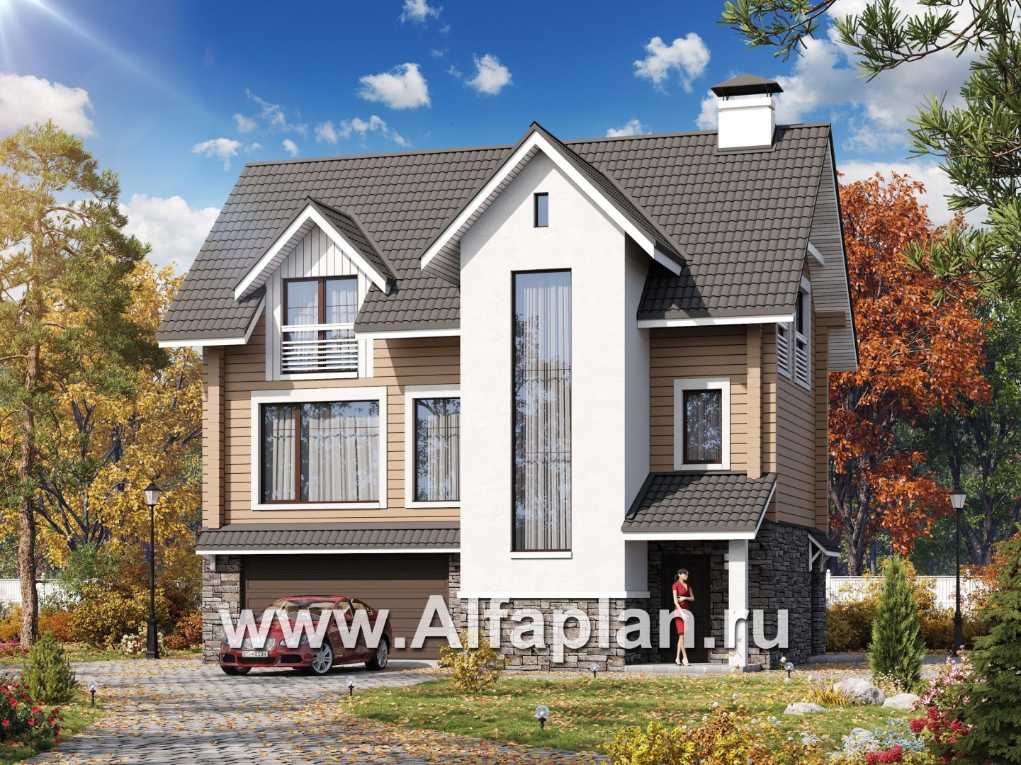 Проекты домов Альфаплан - «АльфаВУД» - основное изображение