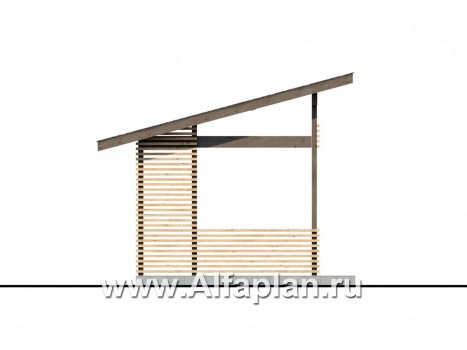 Проект современной беседки, летняя кухня - превью фасада дома