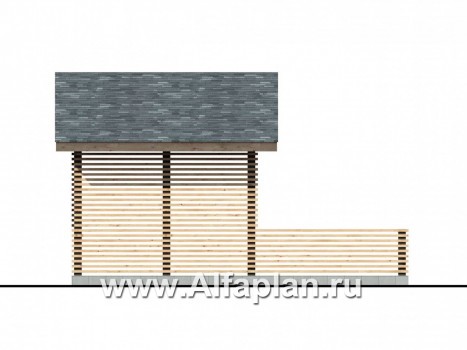 Проект современной беседки, летняя кухня - превью фасада дома