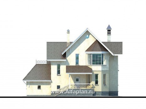 Проекты домов Альфаплан - «Фортуна» - небольшой загородный дом - превью фасада №4