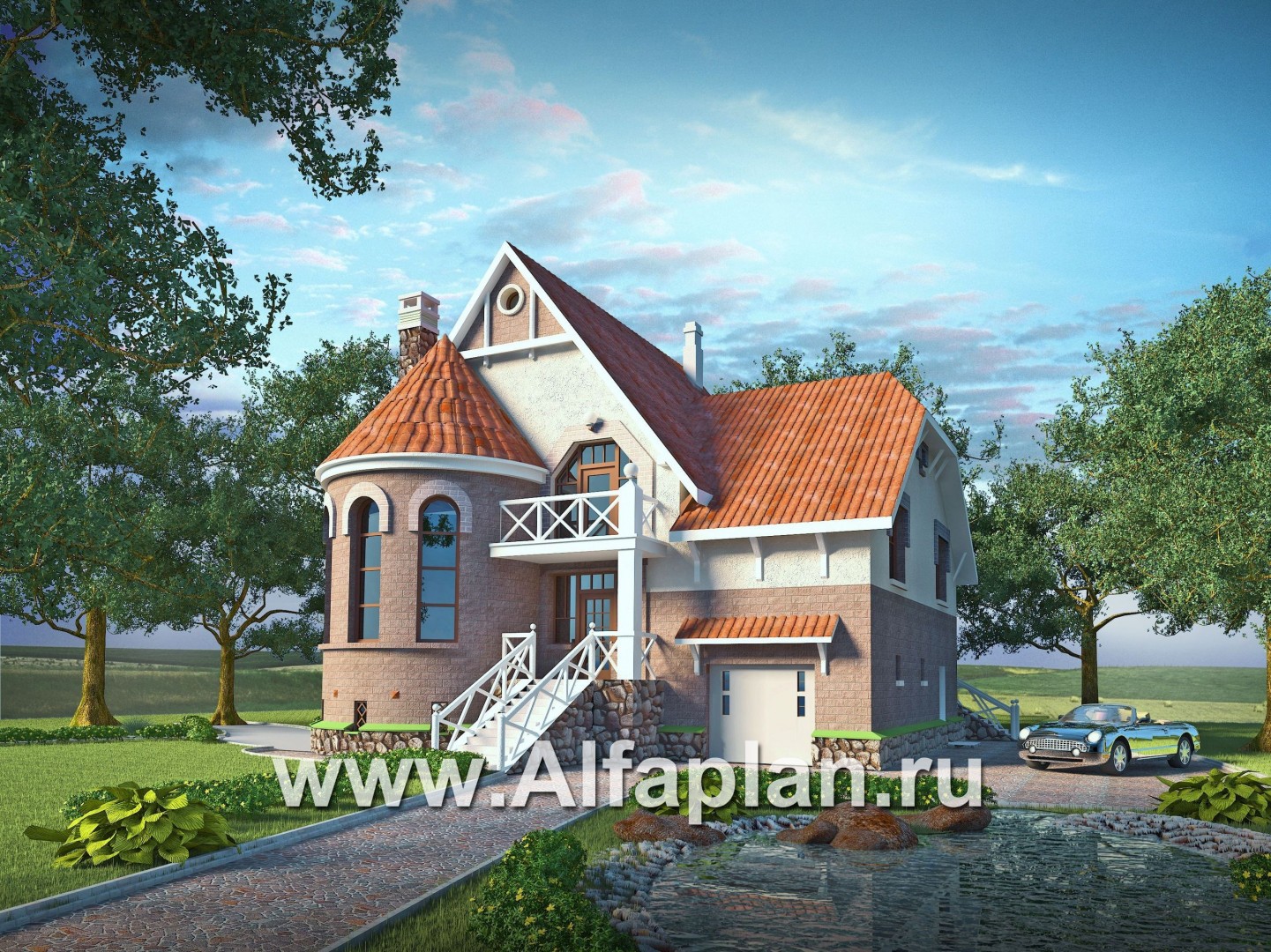 Проекты домов Альфаплан - «Квентин Дорвард» - коттедж с романтическим характером - дополнительное изображение №2