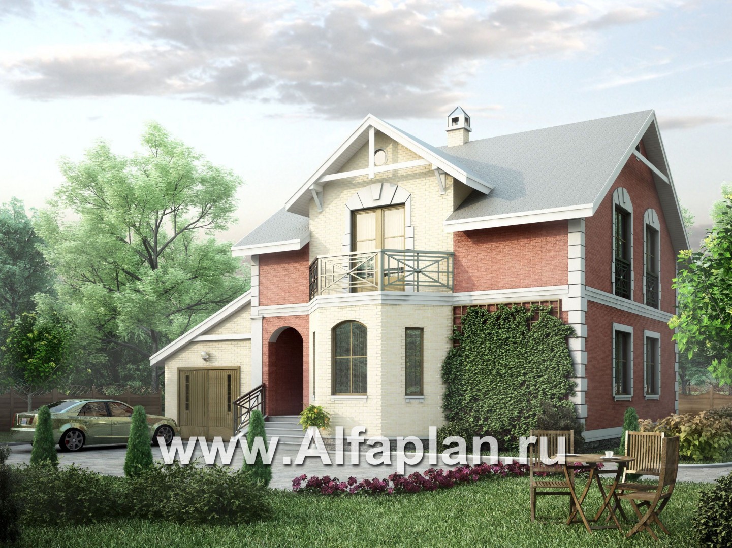 Проекты домов Альфаплан - «Метц» - комфортный загородный  дом - основное изображение