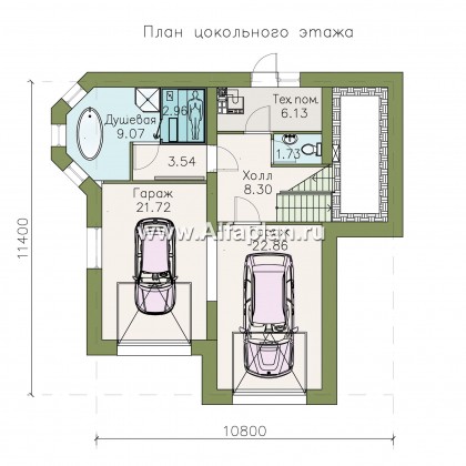 Проекты домов Альфаплан - «АльфаВУД» - превью плана проекта №1