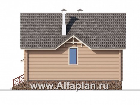 Проекты домов Альфаплан - «АльфаВУД» - превью фасада №2