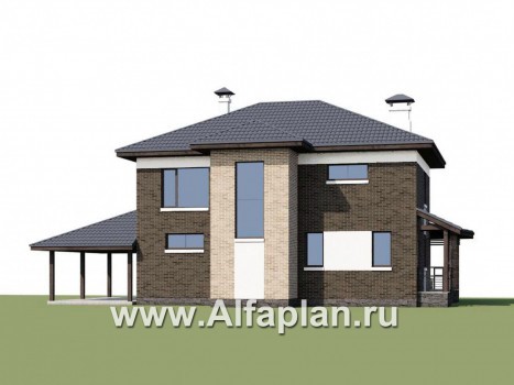 Проекты домов Альфаплан - «Высокий горизонт» - идеальный план дома на 150 квадратов - превью дополнительного изображения №1