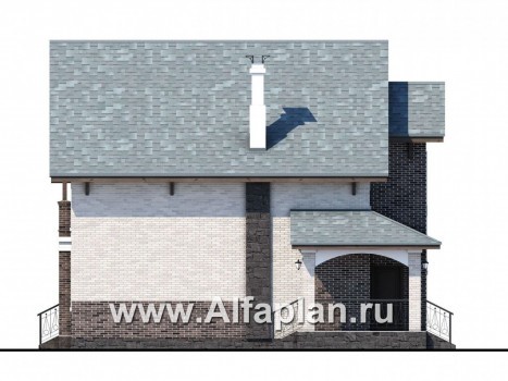Проекты домов Альфаплан - «Виконт» - компактный дом с отличной планировкой - превью фасада №3