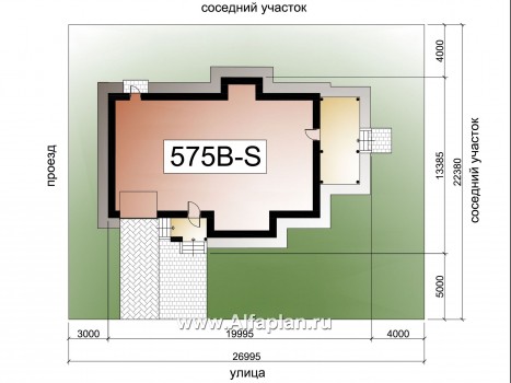 «Клипер» - проект дома с мансардой, планировка 5 спален, двускатная крыша в стиле шале, с гаражом - превью дополнительного изображения №1