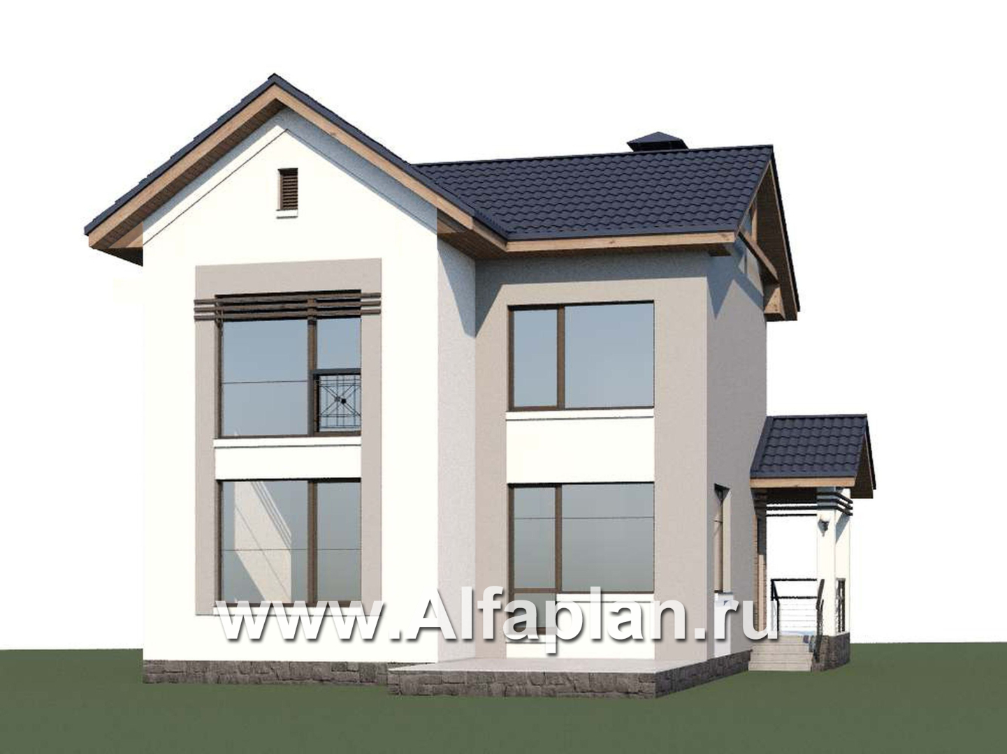 «Каюткомпания» - проект двухэтажного дома для небольшой семьи, 3 спальни - дизайн дома №1