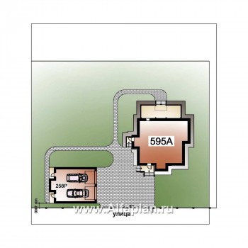 «Сириус»_ДУО - проект дома с мансардой + проект гаража на 2 авто с квартирой в мансарде - превью дополнительного изображения №3