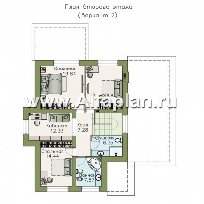 Проекты домов Альфаплан - «Четвертое измерение» - стильный современный дом с комфортабельной планировкой - превью плана проекта №3