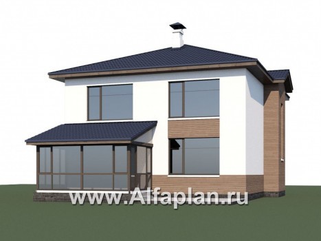 Проекты домов Альфаплан - «Выбор» - экономичный и комфортный современный дом - превью дополнительного изображения №1