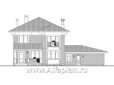 «Виконт» - проект двухэтажного дома, с террасой, удобная планировка с гаражом на 2 авто, в стиле эклектика - превью дополнительного изображения №3