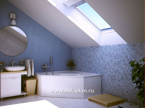 «Поместье» - проект двухэтажного дома, с мансардой и двусветной гостиной, вилла в классическом стиле - превью дополнительного изображения №8