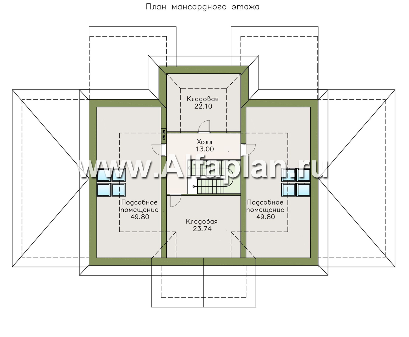 Проекты домов Альфаплан - Вилла в классическом стиле с бассейном - изображение плана проекта №3