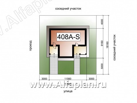 «Каменка» - проект двухэтажного дома из газобетона, с террасой - превью дополнительного изображения №1