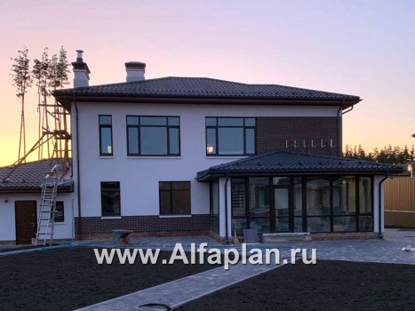 «Прайд» - проект современного двухэтажного дома, мастер спальня, с террасой и сауной, гараж на 2 авто - превью дополнительного изображения №7