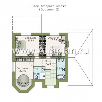 Проекты домов Альфаплан - «Принцесса осени» - красивый и удобный частный дом - превью плана проекта №3