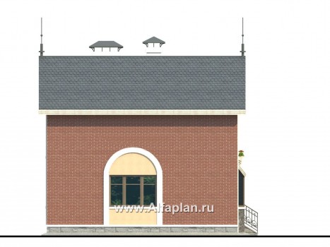 Проекты домов Альфаплан - «Фантазия» - компактный дом для небольшого участка - превью фасада №3