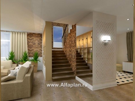 Проекты домов Альфаплан - «Дипломат» - загородный дом с бильярдной - превью дополнительного изображения №5