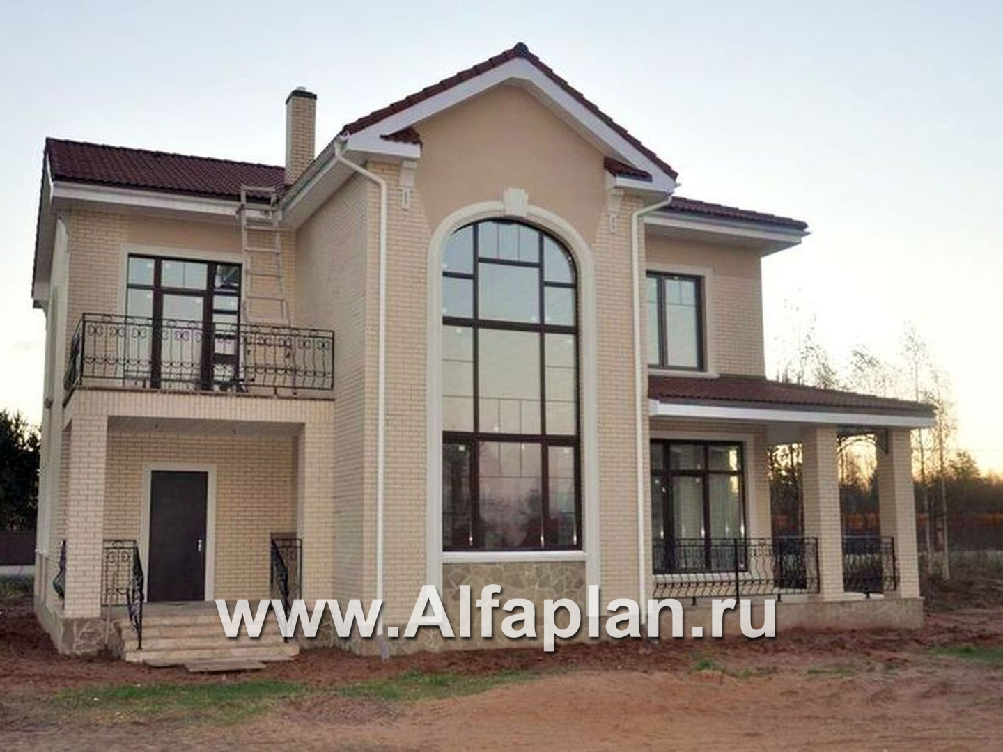 Проекты домов Альфаплан - «Голицын»- изящный коттедж с двусветной гостиной - дополнительное изображение №7