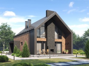 Превью проекта «Современный дом с двухскатной крышей»