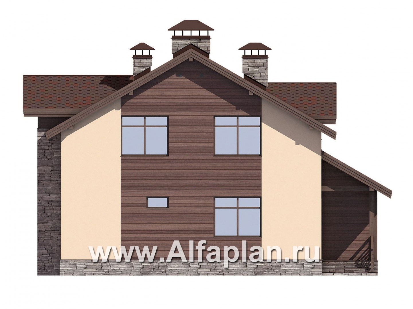 Проекты домов с мансардой альфаплан