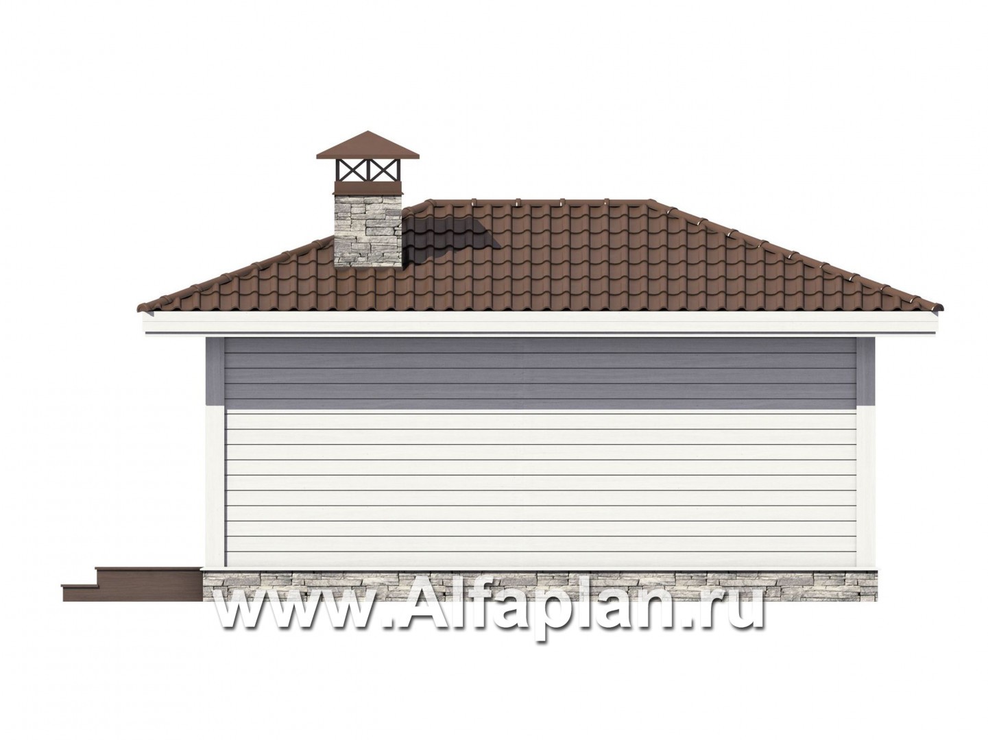 Проекты домов Альфаплан - Элегантная беседка с угловым остеклением - изображение фасада №3